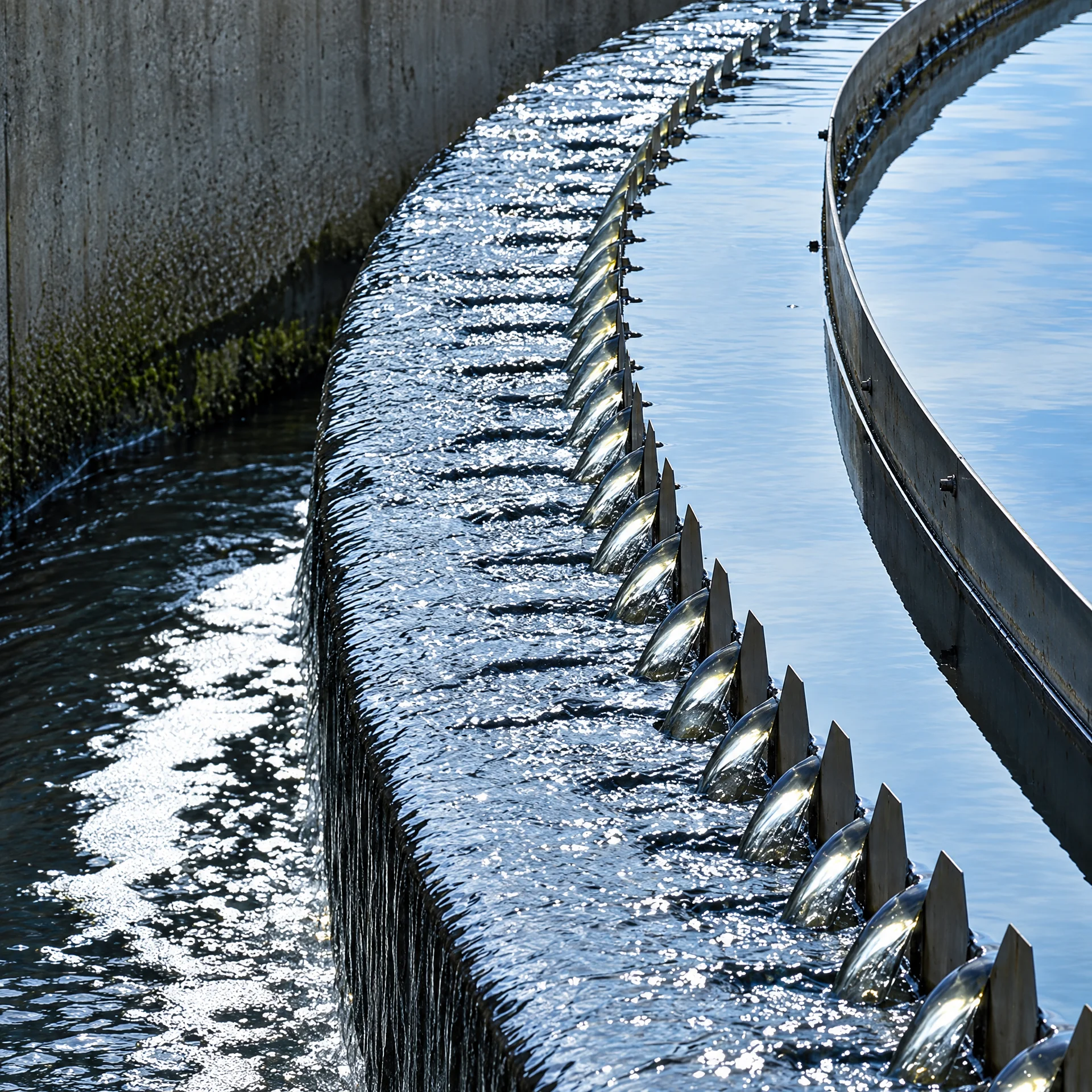 Wastewater treatment facility clarifier tank